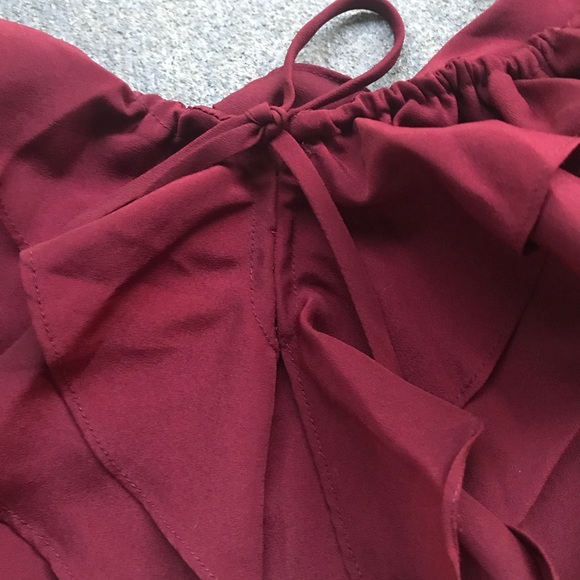 Ruffled racer back blouse - Picture 4 of 4